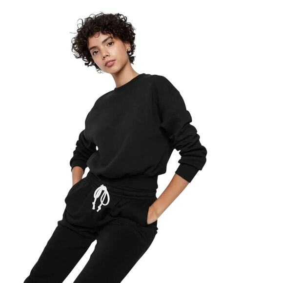 🎉[B5] Wild Fable Sweatshirt Women's Black Crew Neck, Size L - Picture 1 of 3